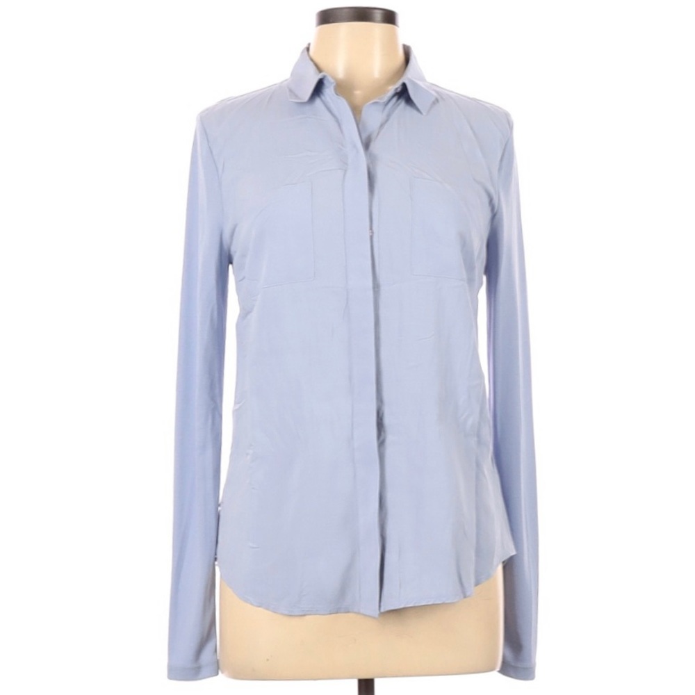 Loft Medium Button Down Shirt Easygoing Purple M